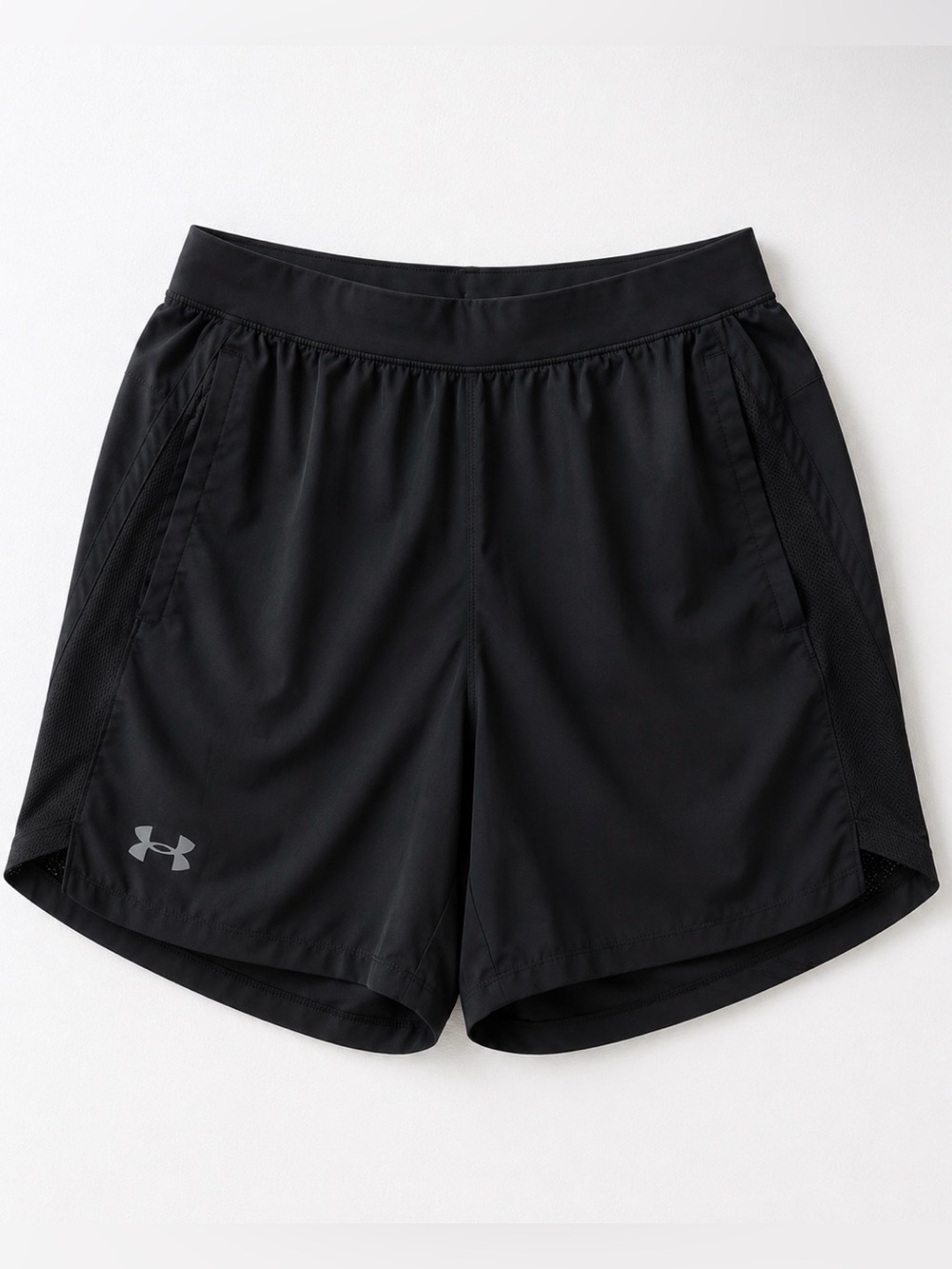 Under Armor Black Running Shorts with Mesh Panels